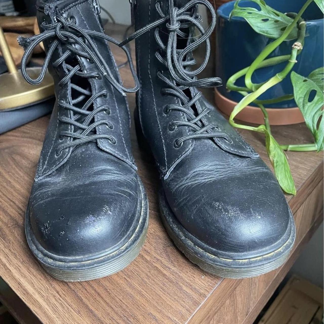 Black Dr Marten boots Size 5 in womens / 4 in... Depop