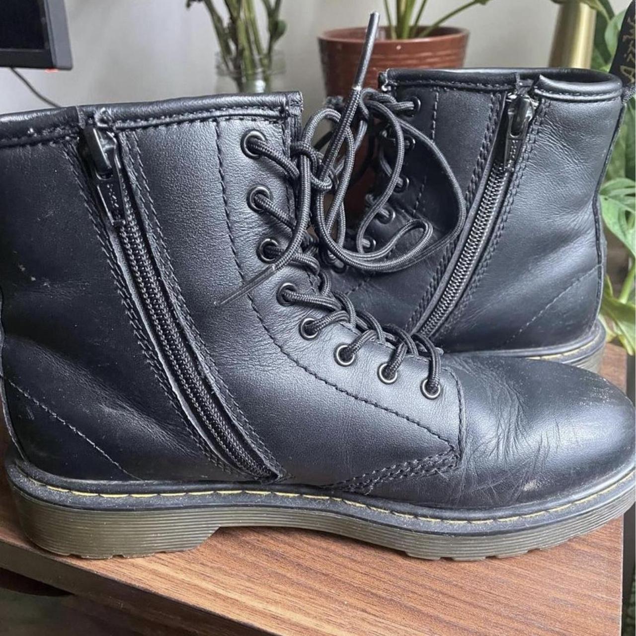 Black Dr Marten boots Size 5 in womens / 4 in... Depop