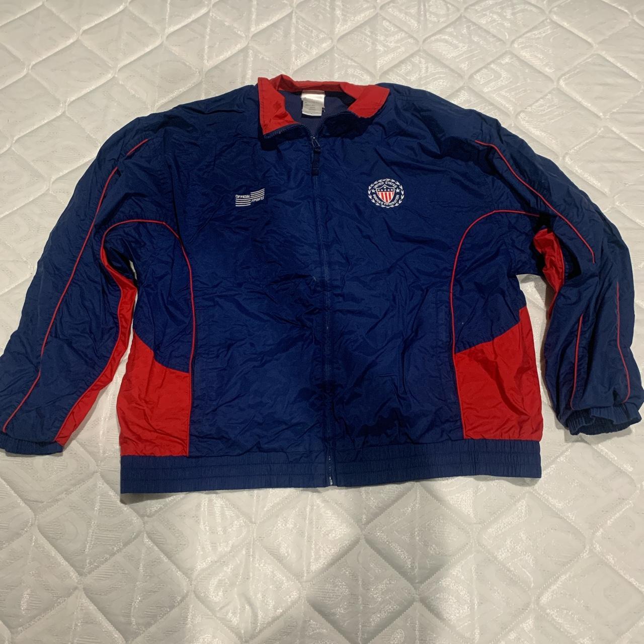 Men’s USA soccer jacket vintage USA soccer... Depop