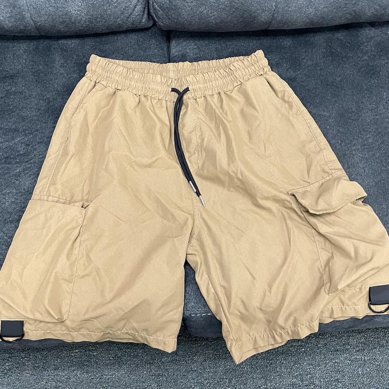 SHEIN Men's Tan and Cream Shorts | Depop