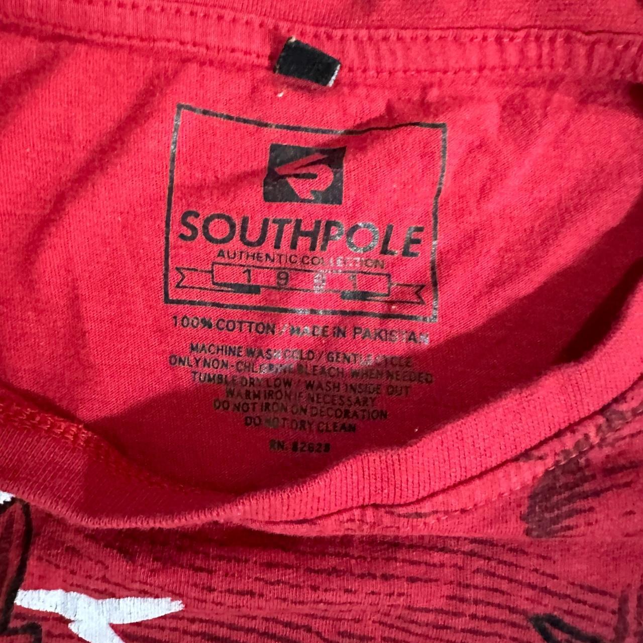Southpole Men's Red and Black T-shirt | Depop
