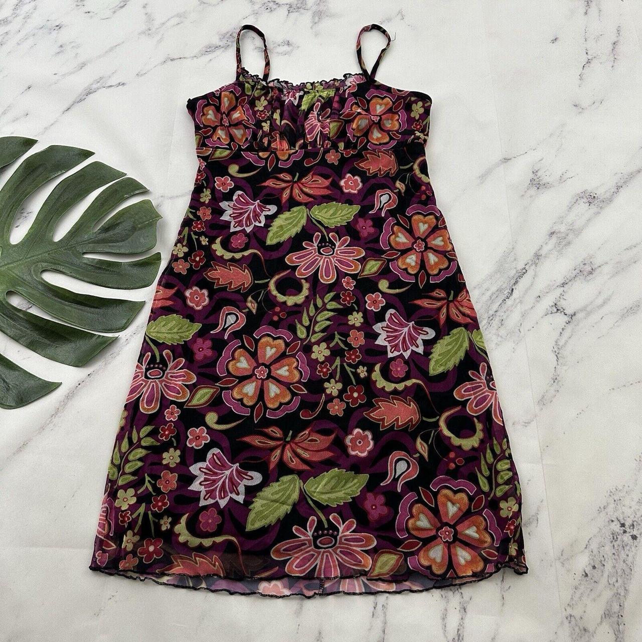 Xhilaration Women's Slip Dress Purple/Black S – Y2k mesh knit