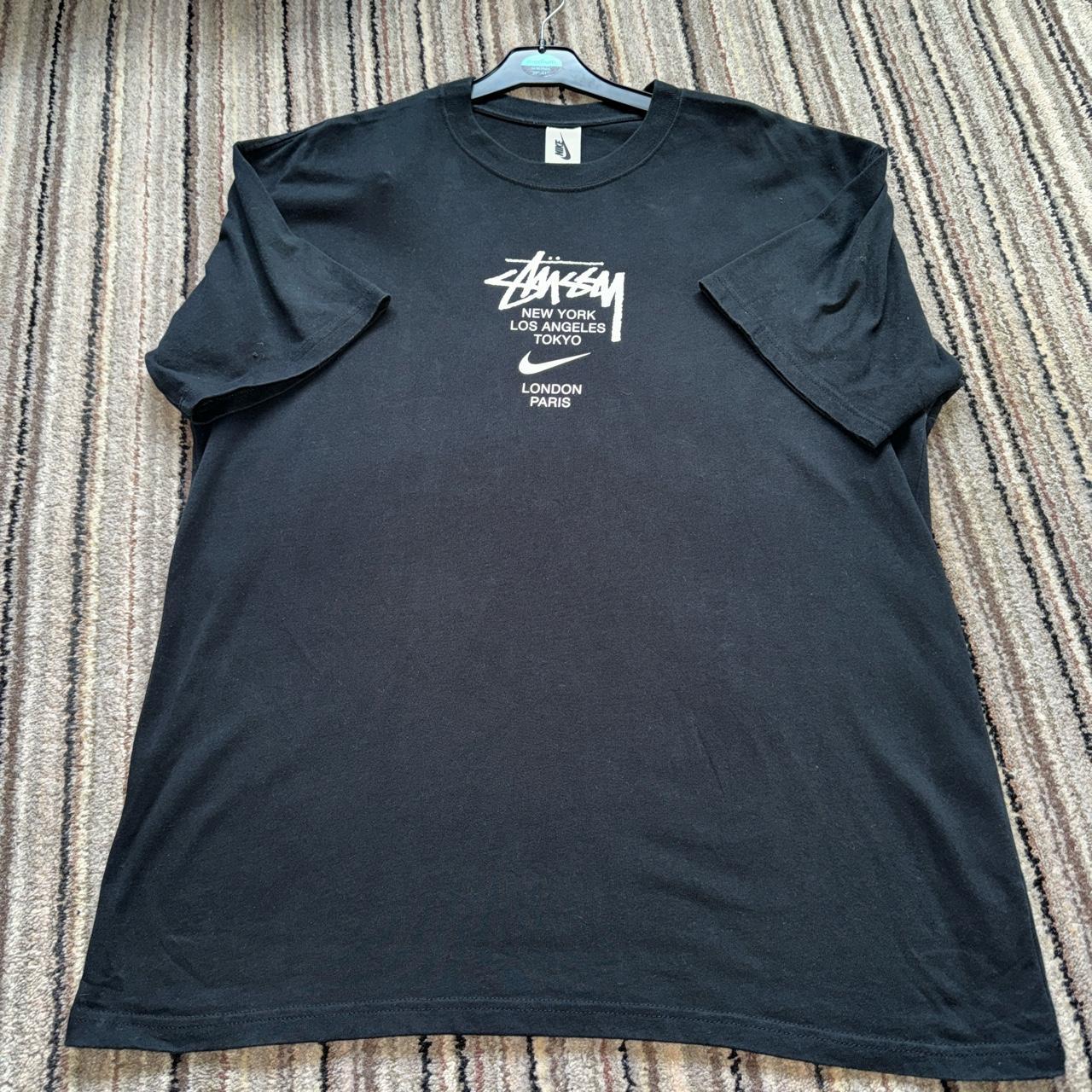 Nike x Stussy international T-shirt • black • large - Depop