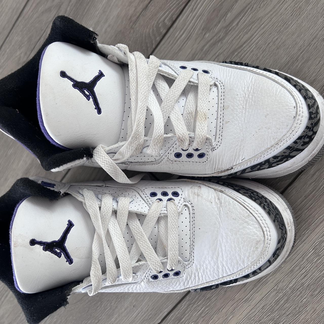 jordan 3 purple and white