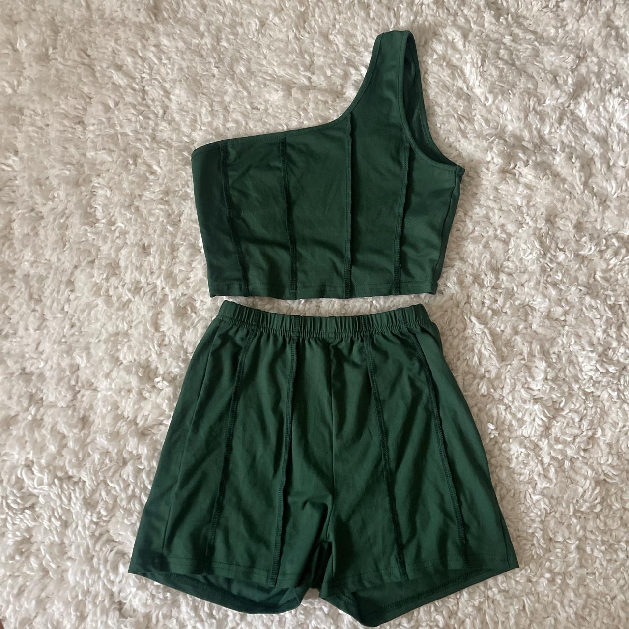 Shein coord set in green - size xs - worn once... - Depop