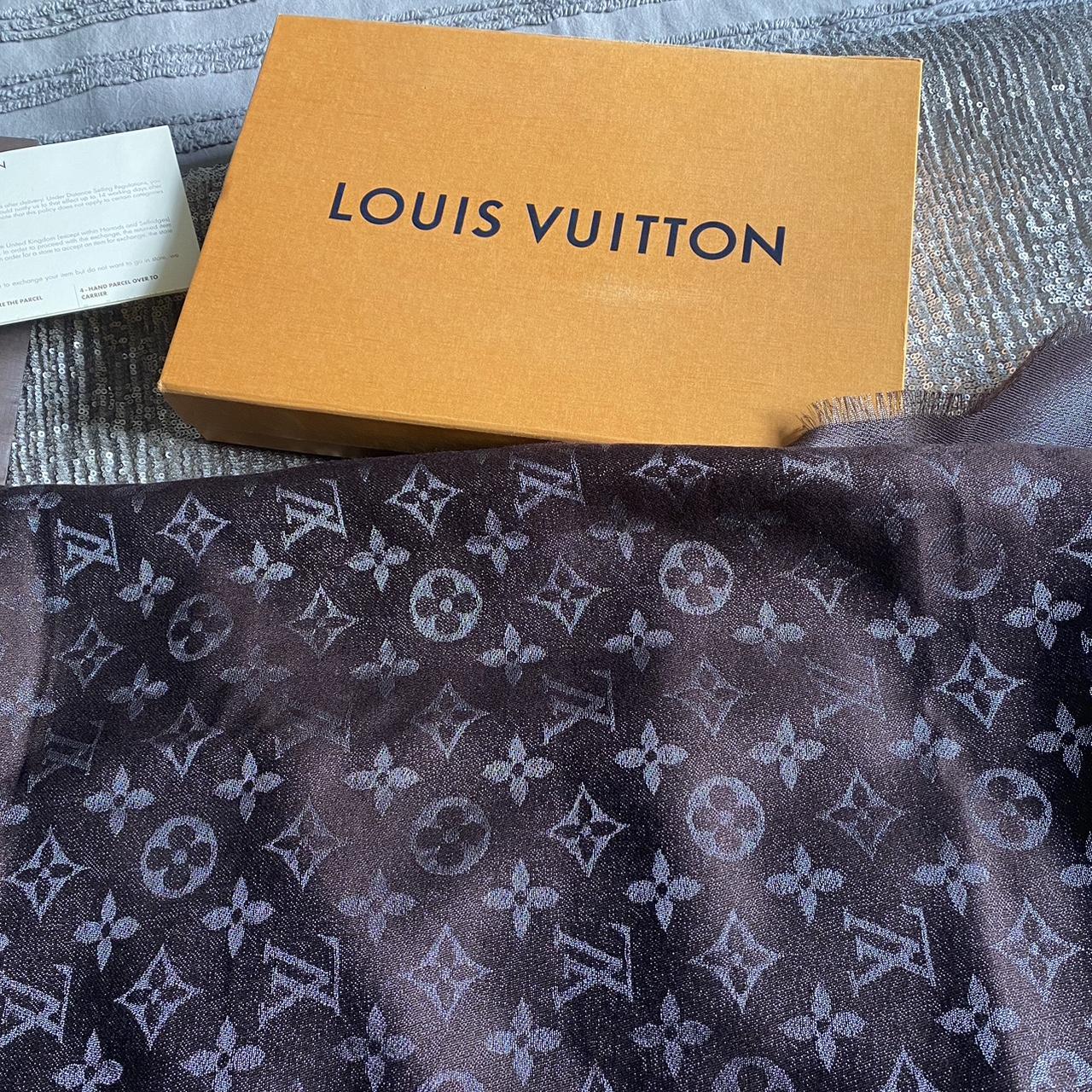 Authentic Louis Vuitton Monogram Shine Silk Wool - Depop