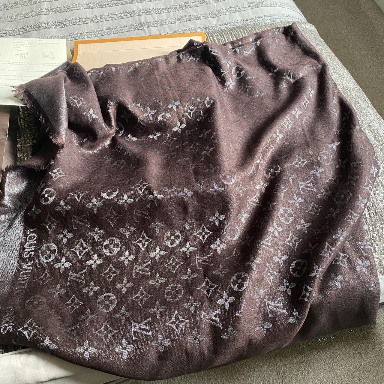 Louis Vuitton scarf New 90% wool 10% silk No box - Depop