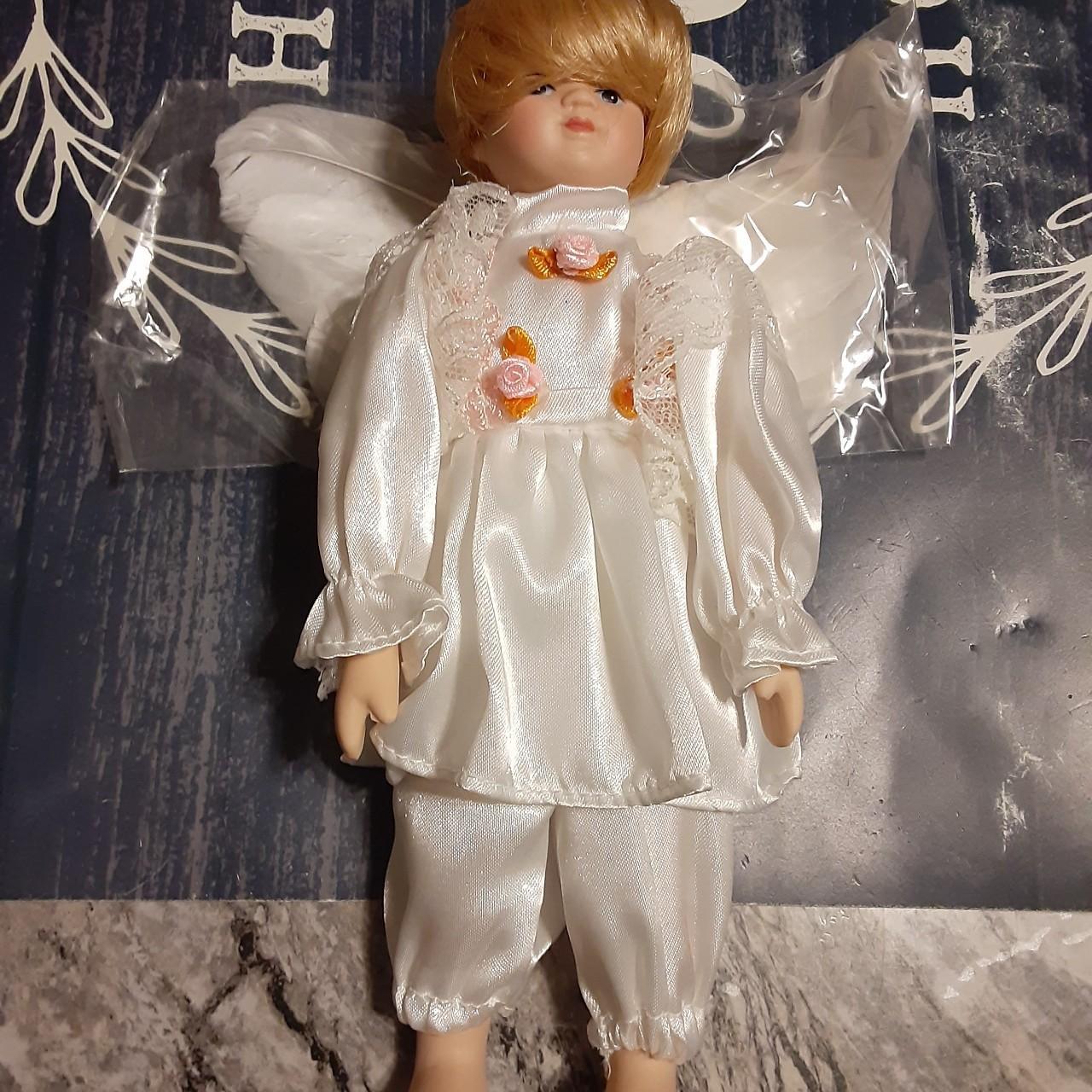 Vintage Peabody&Wright Porcelain Angel Doll 8 inch - Depop