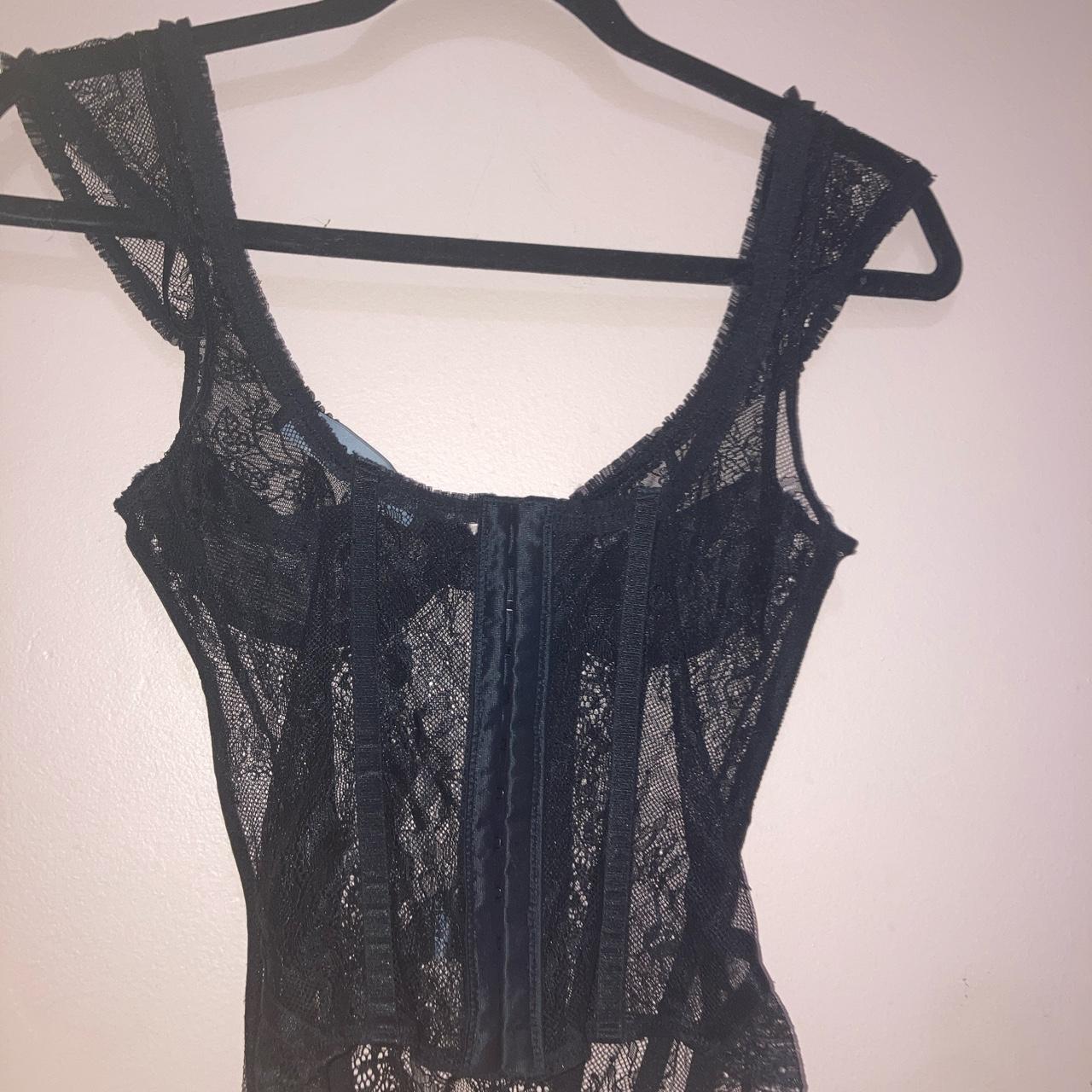 🌸Princess Polly Black Lace Corset *black lace see... Depop