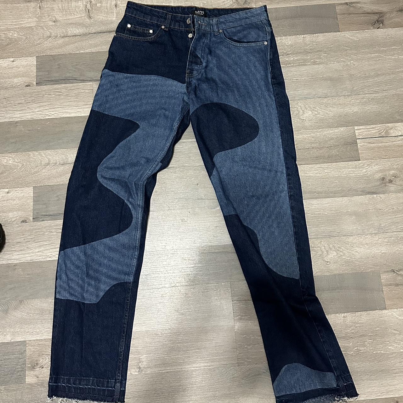 Pants #3 Wavy Pattern Jeans W32 L 31 #Jeans... - Depop