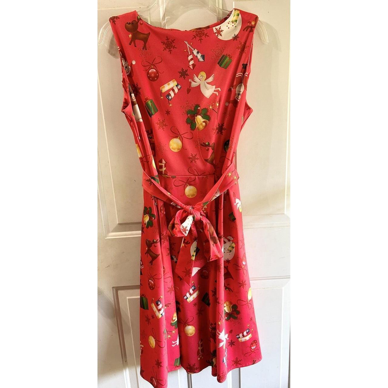 Women's Party Dress - Red/Green - M – Ouges Chris… - image 1