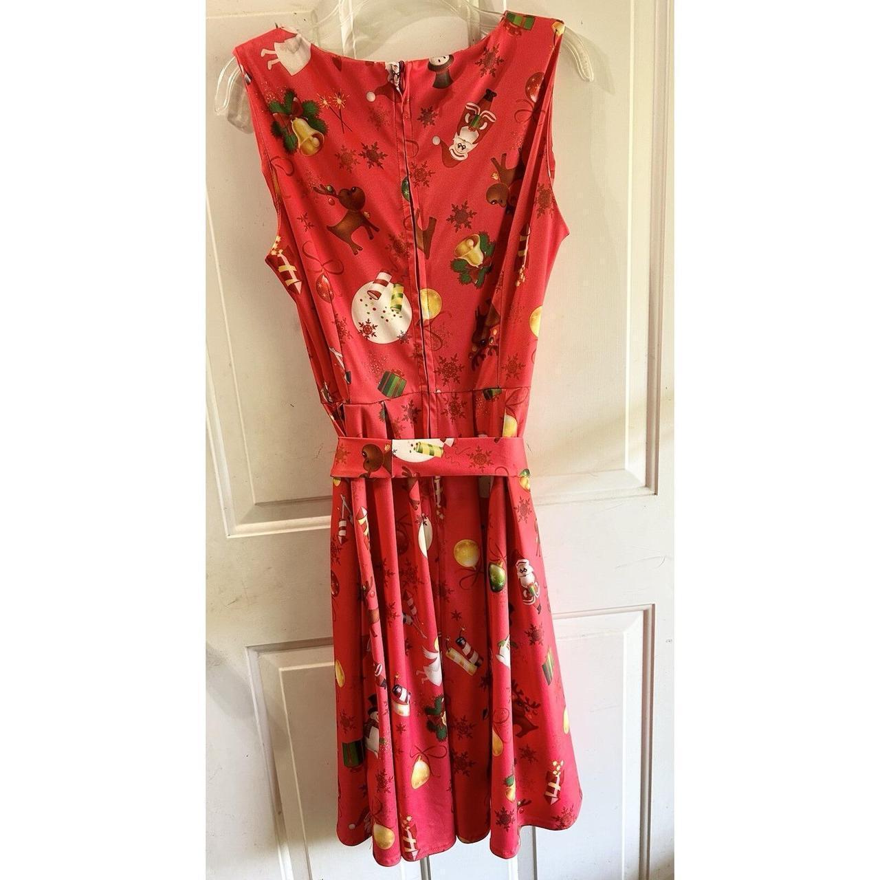 Women's Party Dress - Red/Green - M – Ouges Chris… - image 2