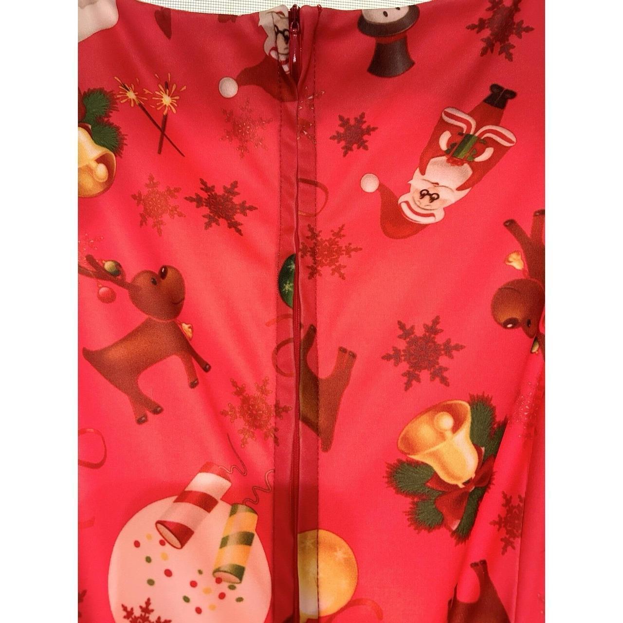 Women's Party Dress - Red/Green - M – Ouges Chris… - image 5