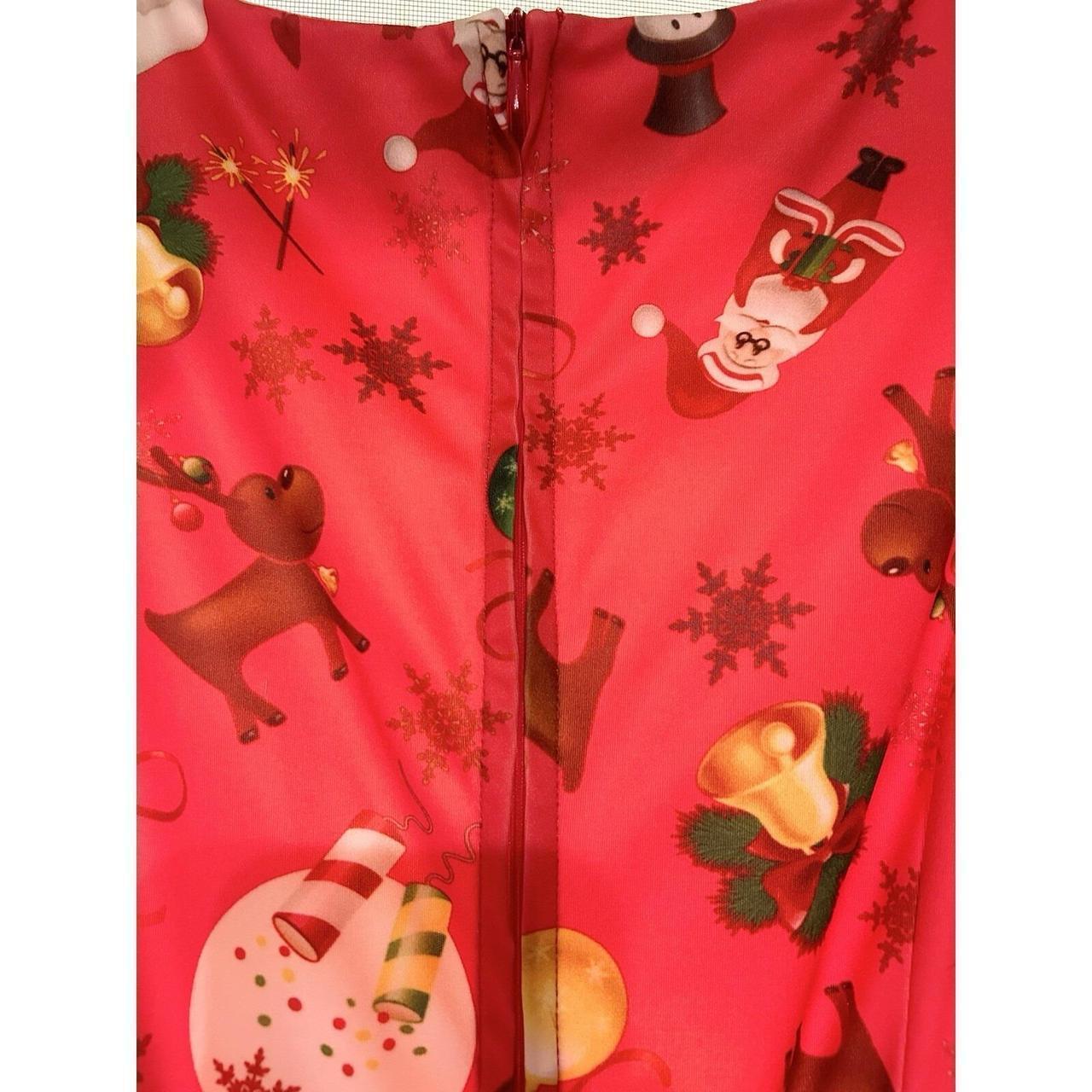 Women's Party Dress - Red/Green - M – Ouges Chris… - image 5