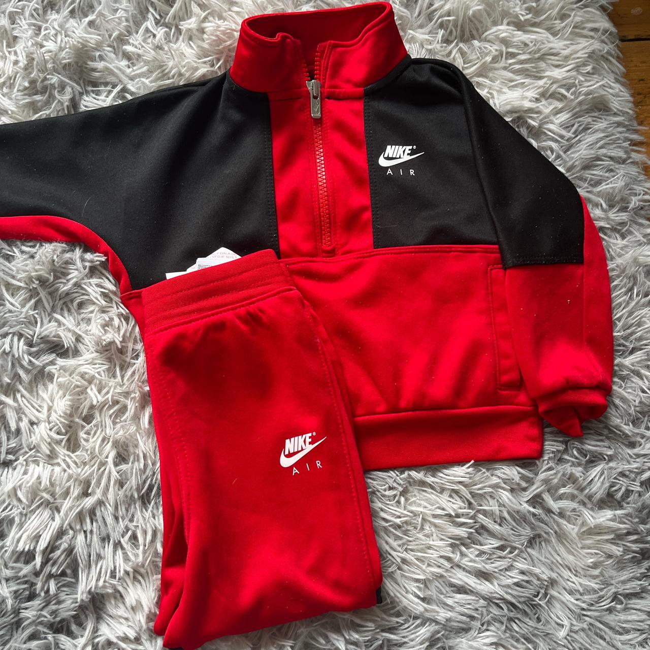 Nike Air Tracksuit Red And Black Nike Tracksuit Cardigan/Trousers