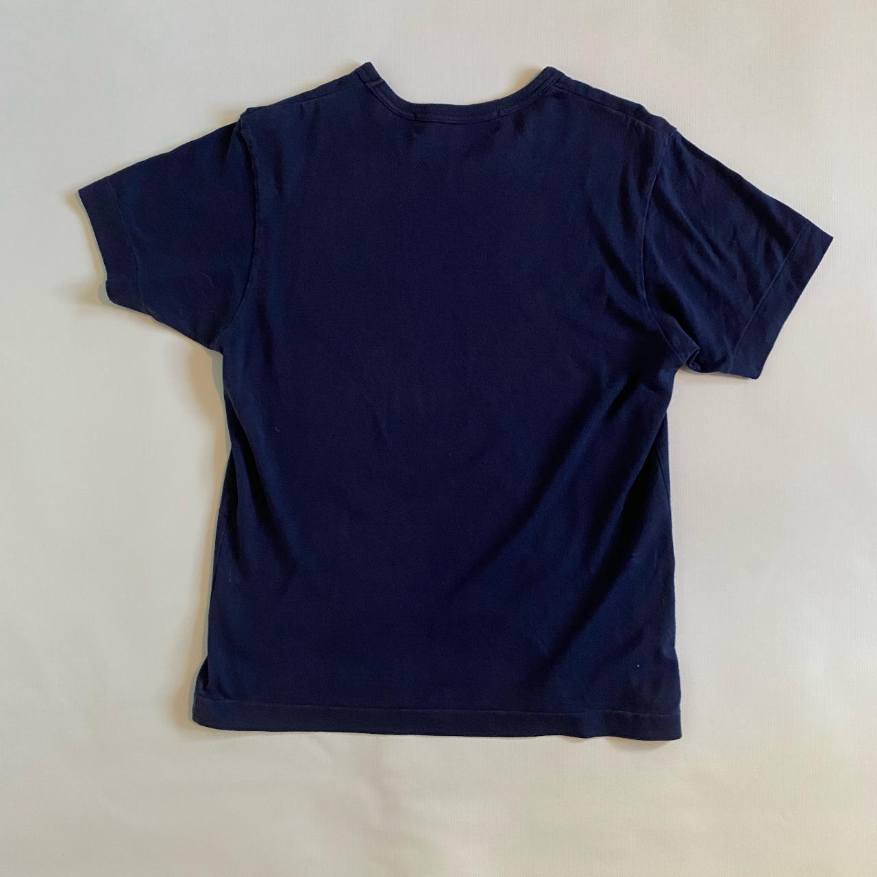 Dark blue commes des garcon (GDG) three heart... - Depop