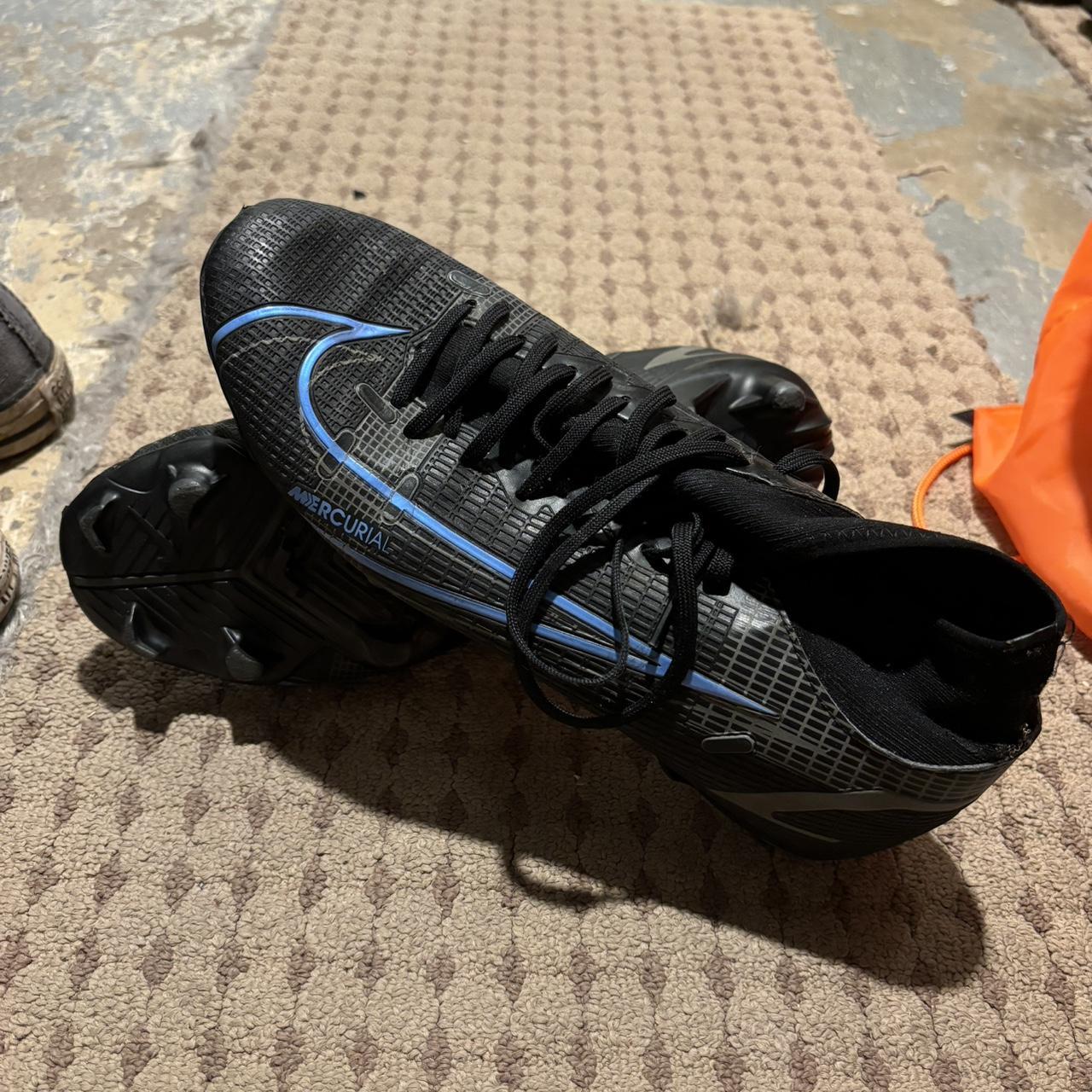 Nike Mercurial Vapor 14 black and blue football boots Depop