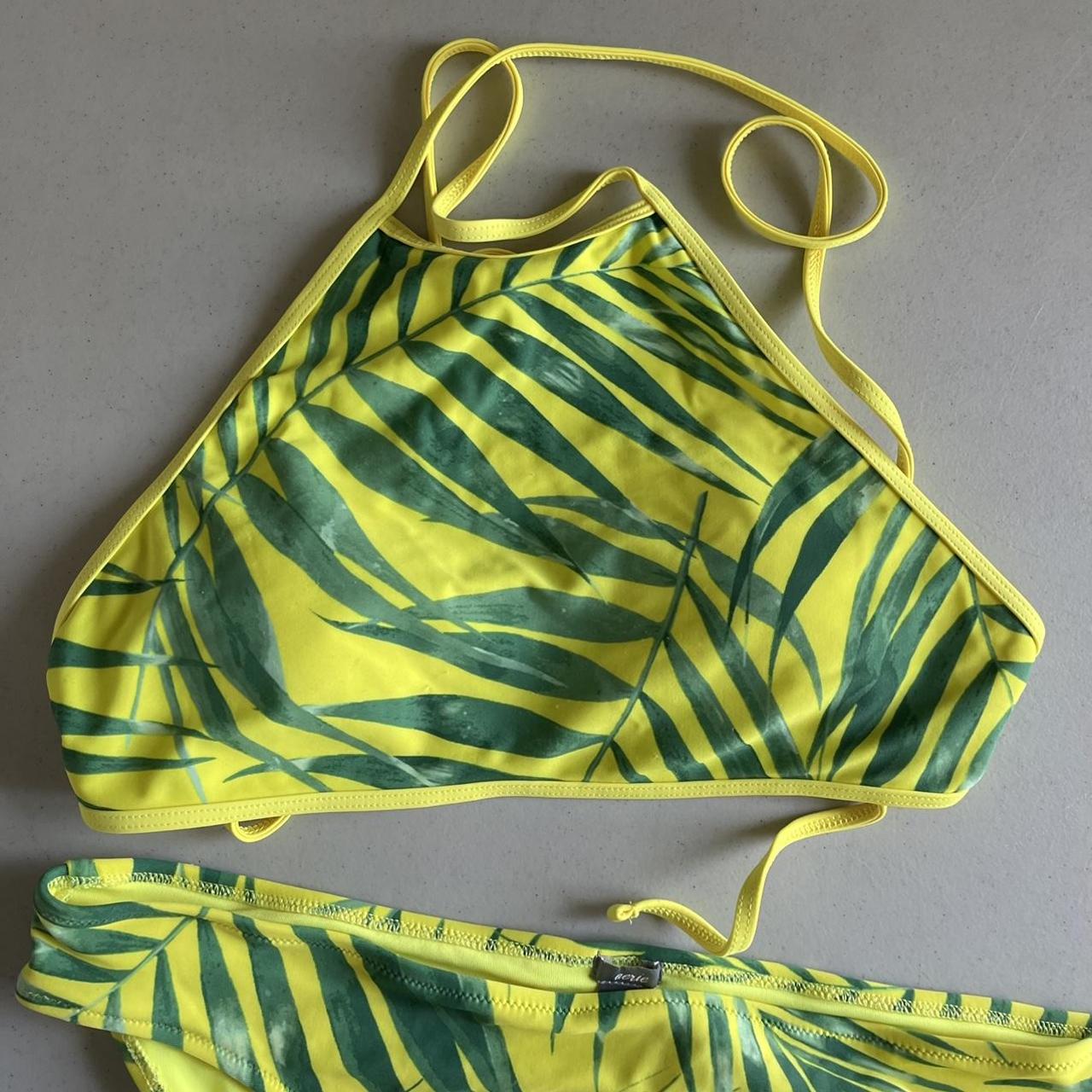 Aerie Women's Yellow and Green Bikinisandtankinisets Depop