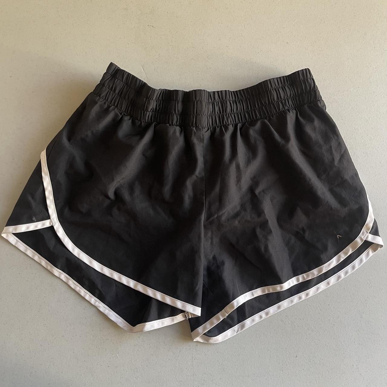 Danskin Women's Black and White Shorts | Depop