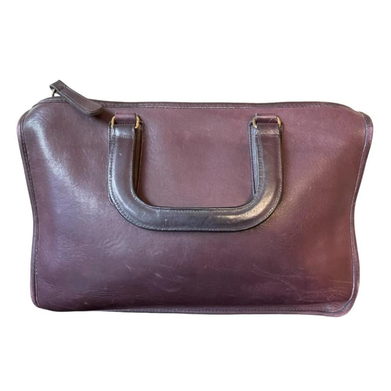 Vintage Coach Bonnie retailer Cashin Slim Satchel in Eggplant Leather