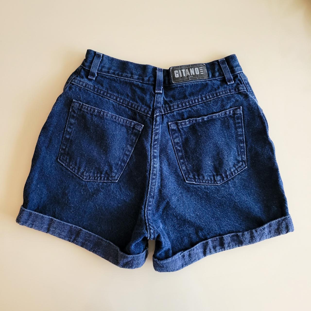 vintage 90's gitano dark-wash denim shorts! cute... - Depop