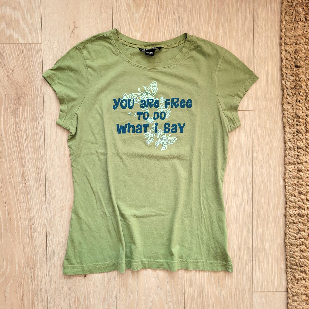 y2k "you are free to do what i say" graphic baby... Depop