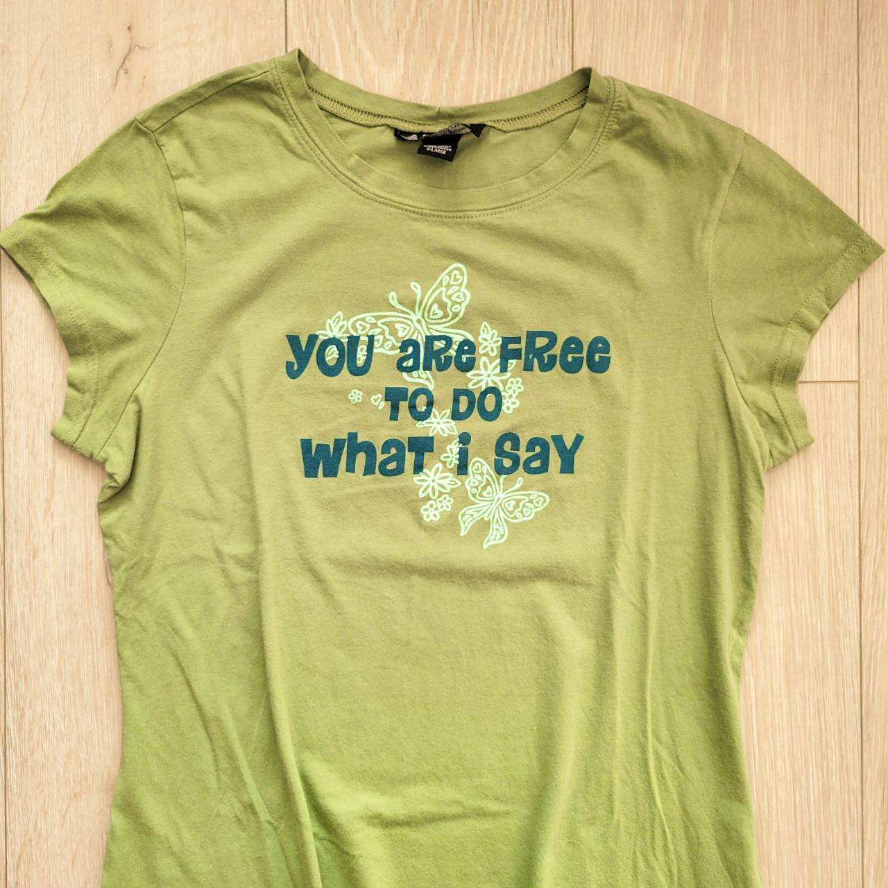 y2k "you are free to do what i say" graphic baby... Depop