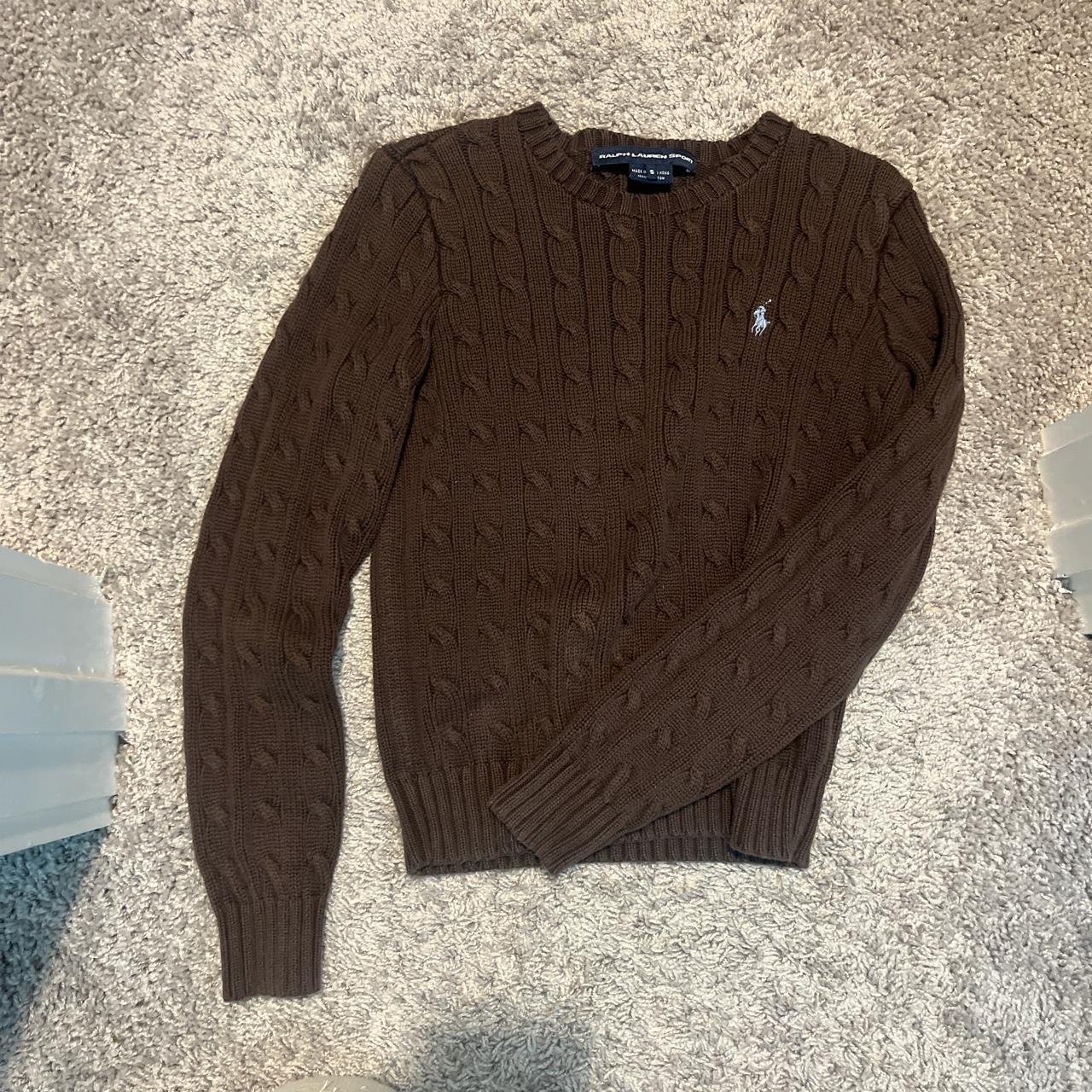 Brown knit Ralph Lauren sport sweater ️PRICE IS FIRM - Depop