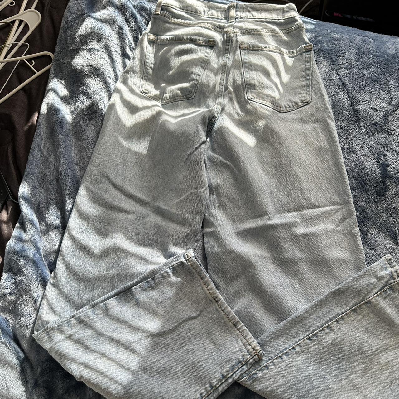 super cute distressed high rise baggy jeans 🩵💙🩵 the... - Depop