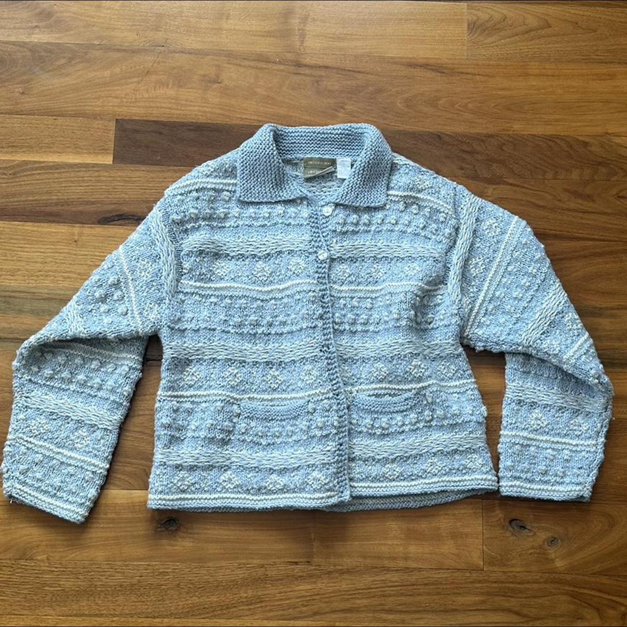 Vintage Hand Knitted Liz Claiborne Fair Isle Sweater Depop