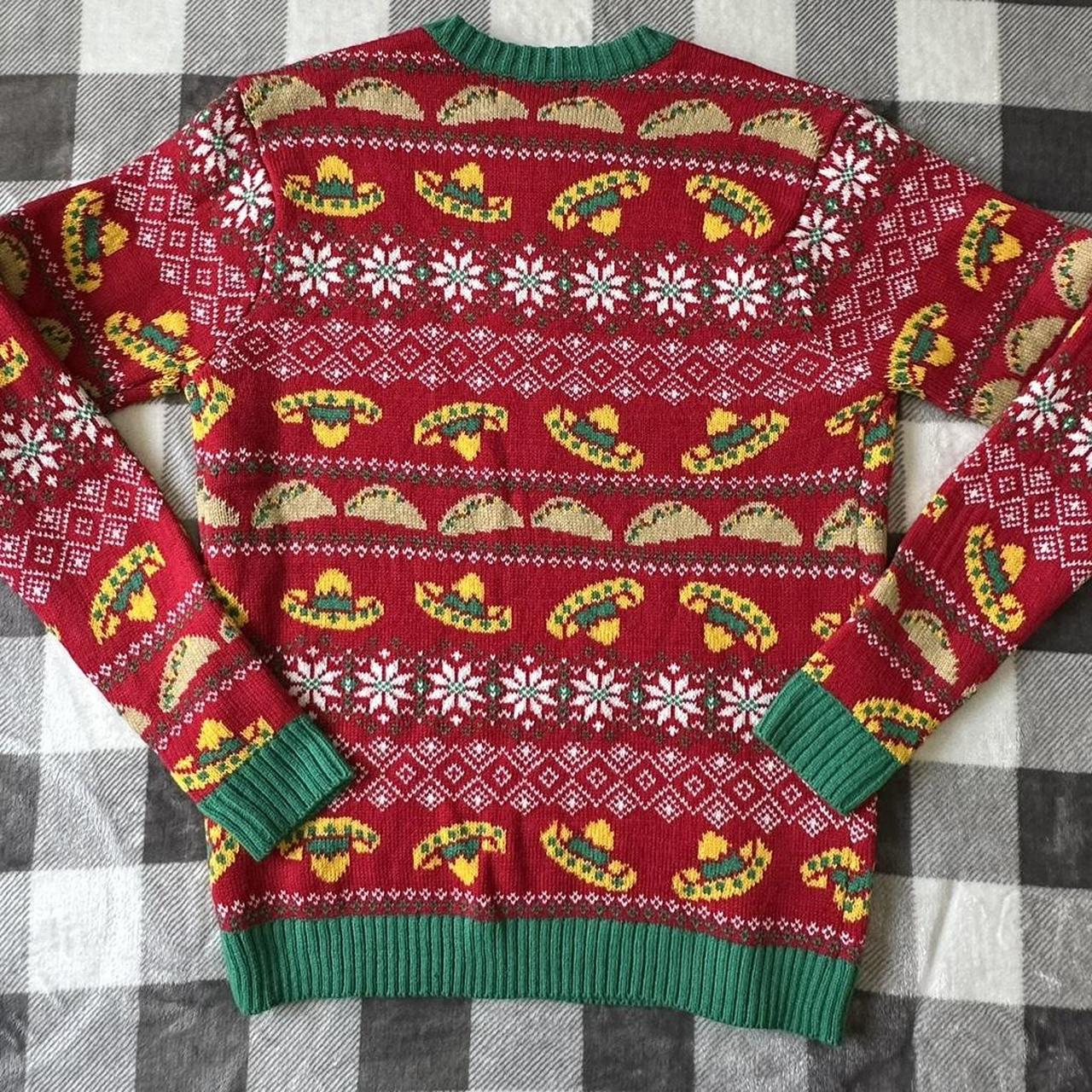 Men's Sweater - Multi/Red - S – Taco Tuesday Ugly… - image 5