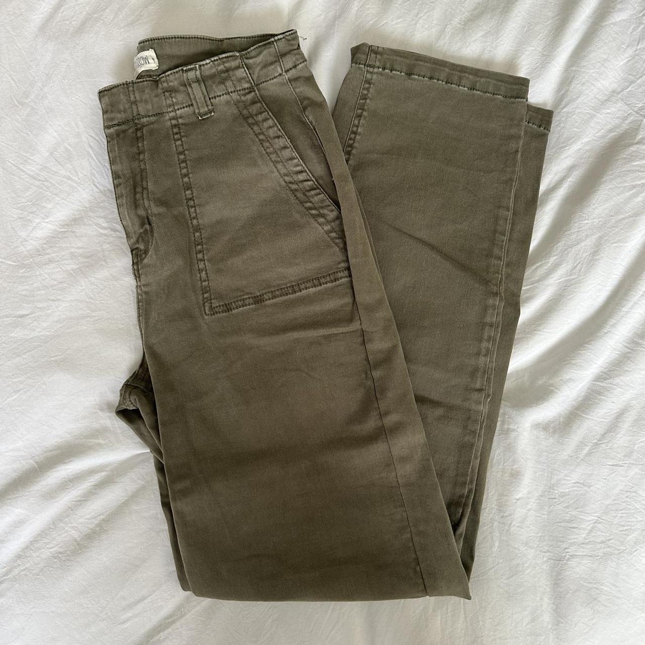 olive green utility cargo pants i am 5’10 and they... - Depop