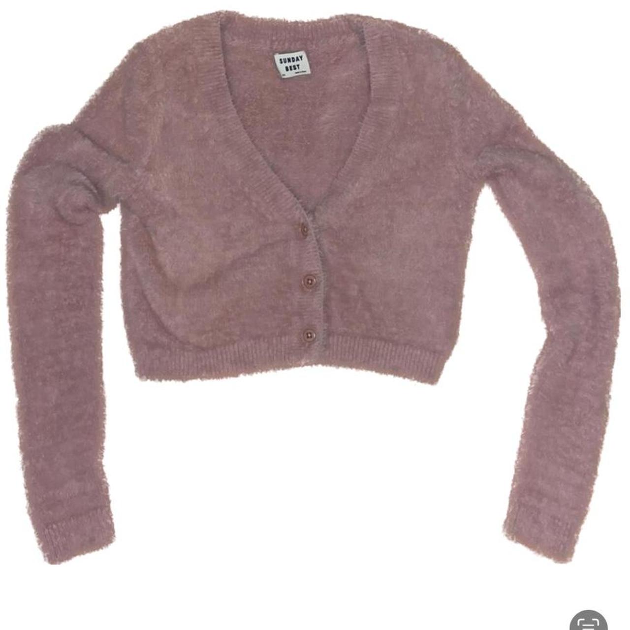 Aritzia Women's Pink Cardigan Depop