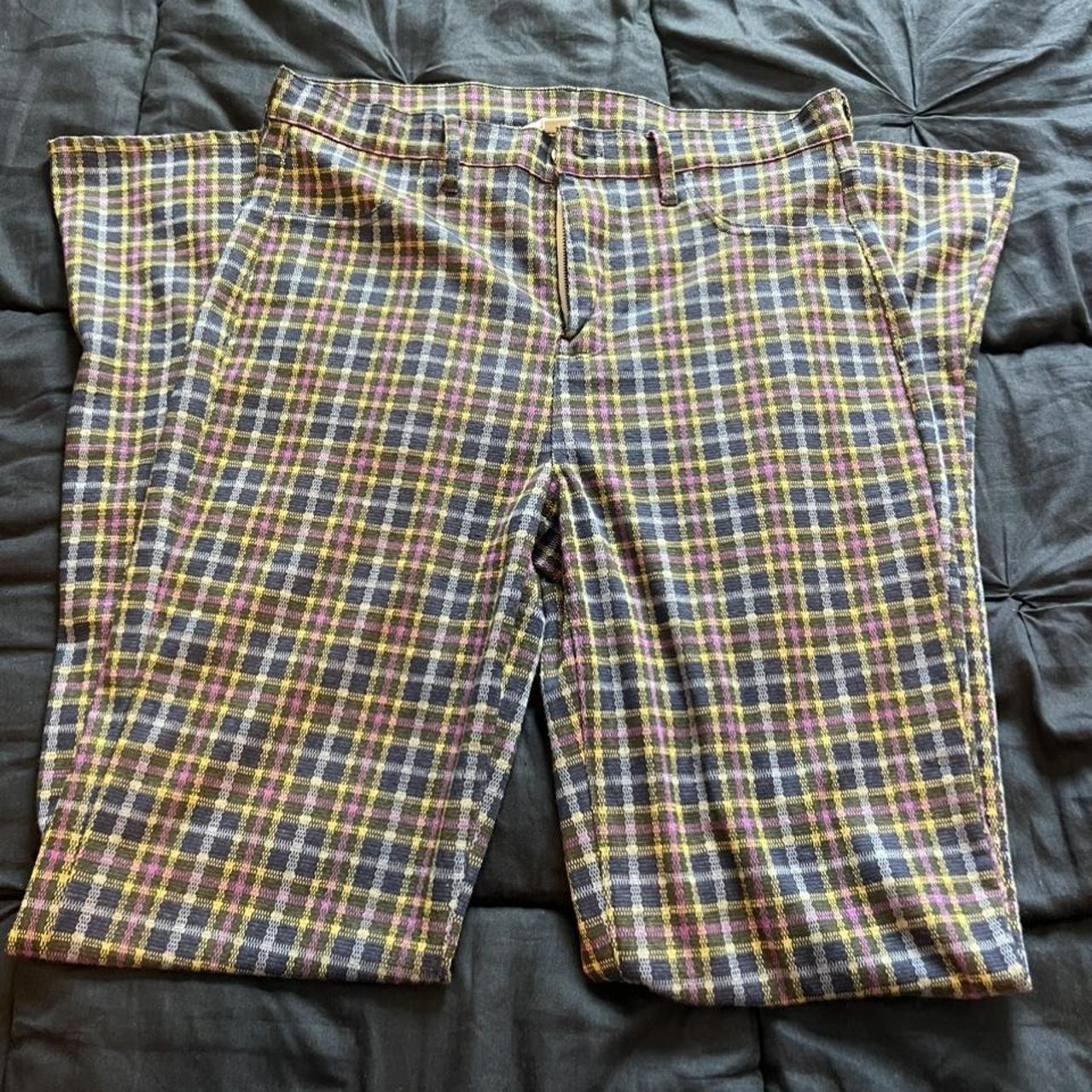 plaid work pant - Depop