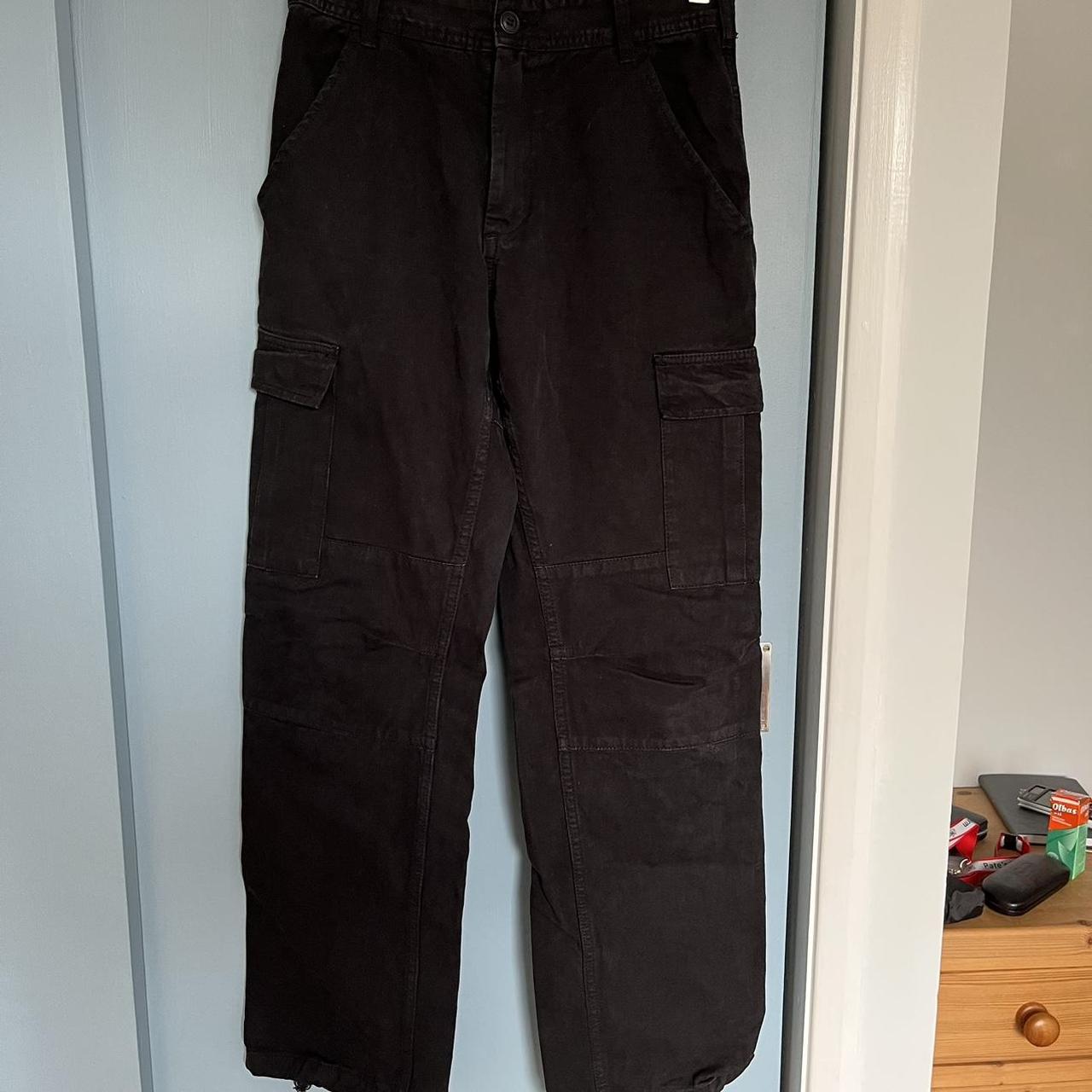 brandy melville black cargos worn a few times and... Depop