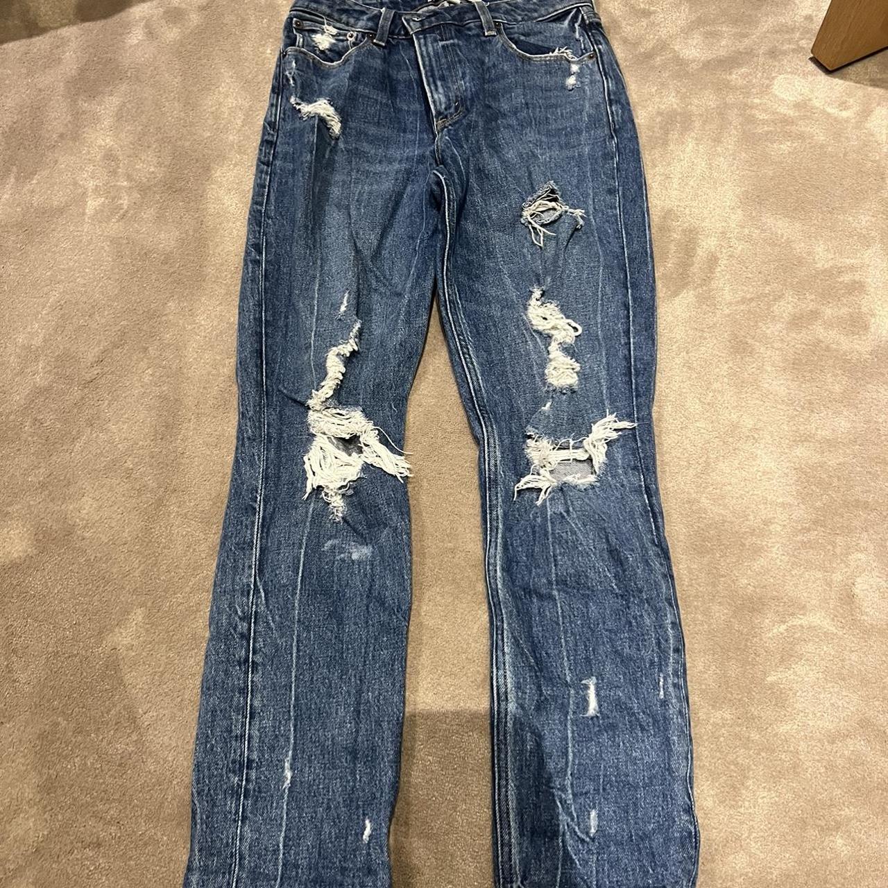 abercrombie curve love high rise skinny jeans worn... - Depop