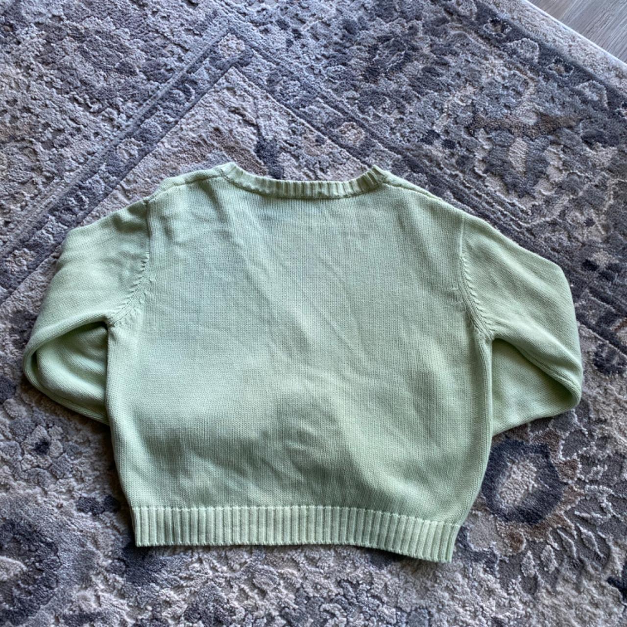 Brandy Melville Women's Green Cardigan Depop