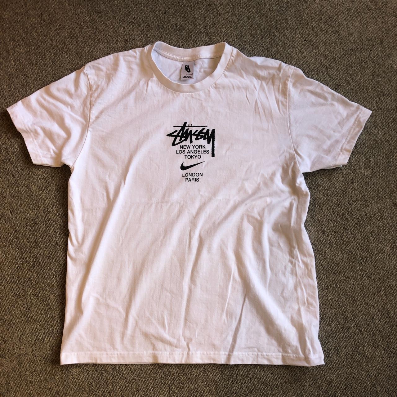 STUSSY X NIKE T-SHIRT SIZE L GREAT CONDITION -... - Depop