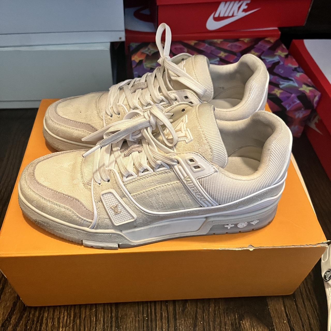 Louis Vuittonn Trainer sneaker in beige Size EU: 40 - Depop