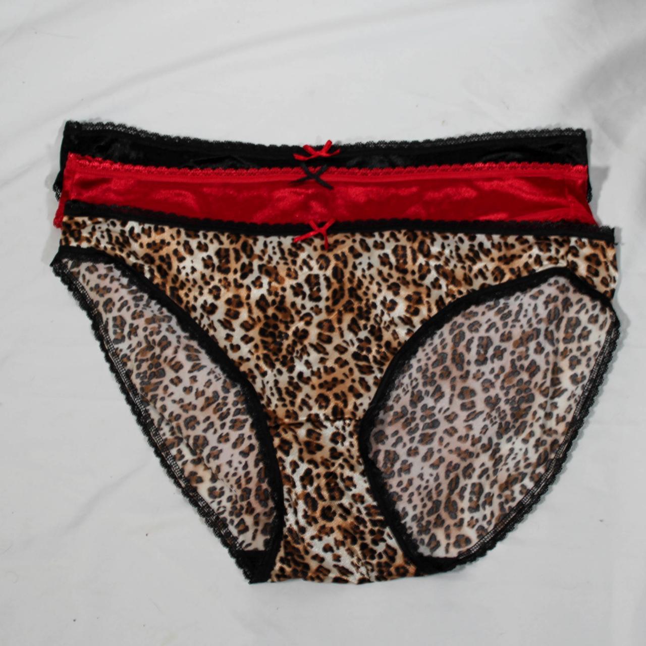 Smart and sexy satin red, black, and animal print... - Depop