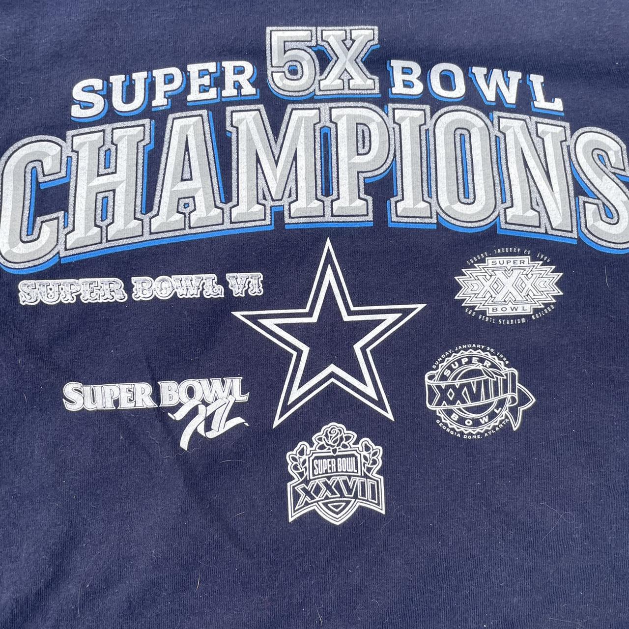 Vintage Dallas Cowboys Super Bowl Tshirt BRAND NEW, - Depop