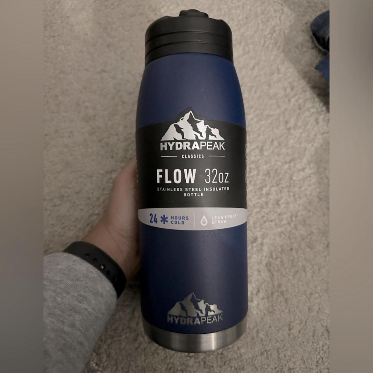 HYDRAPEAK Stainless Steel Insulated Water Bottle Active 32 Oz Navy