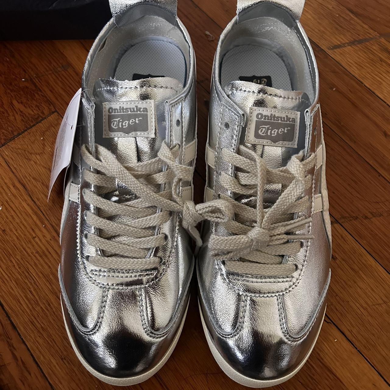 Onitsuka tiger Mexico 66 silver/white sneakers brand... - Depop