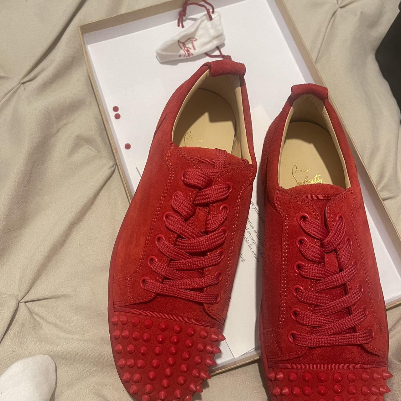 Christian Louboutin Louis Junior Spikes Flat Veau