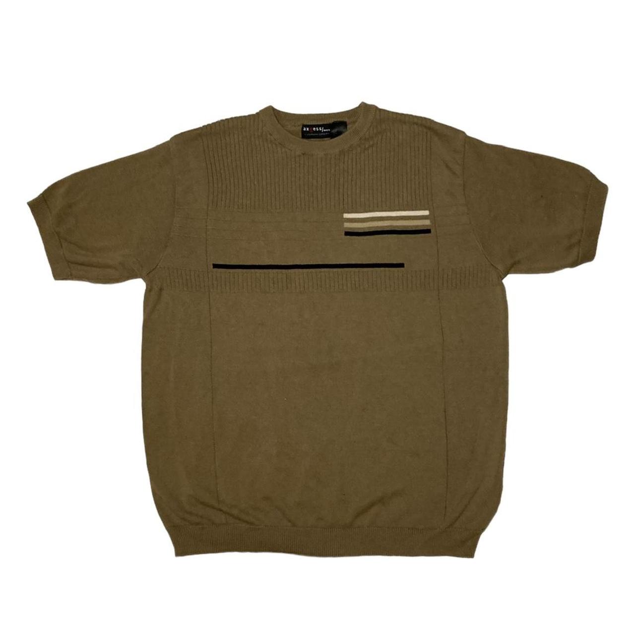 Women's Khaki and Green Tshirt Depop