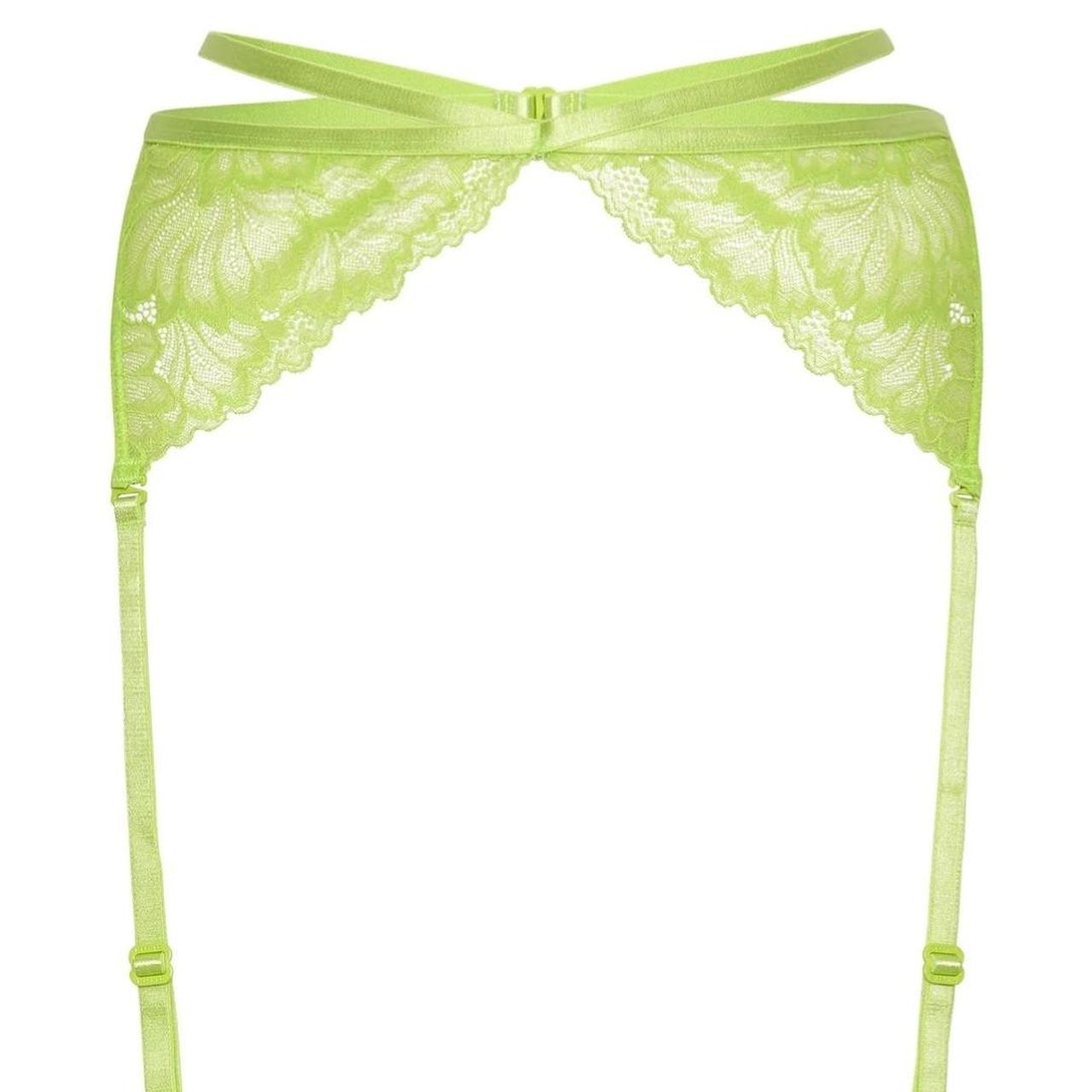 MESHKI INTIMATES LIME GREEN 3 PIECE LINGERIE SET -... - Depop