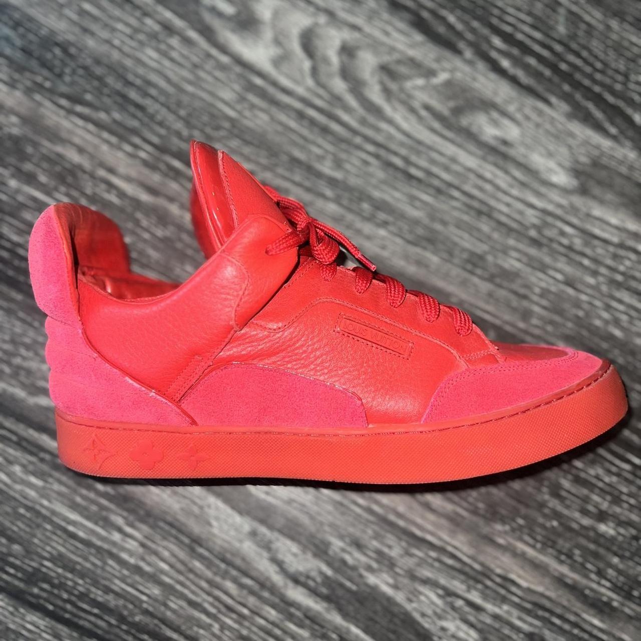 kanye west red shoes