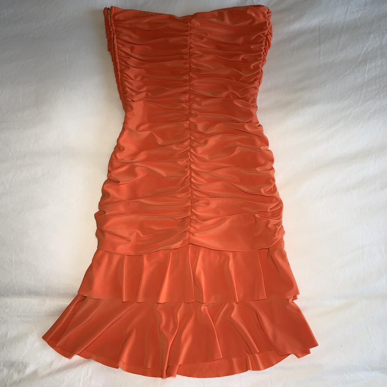 Jessica McClintock Women S Orange Dress Depop   P0 