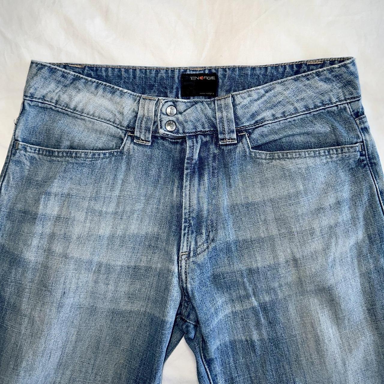 vintage y2k low rise wide leg/boot cut jeans.... - Depop