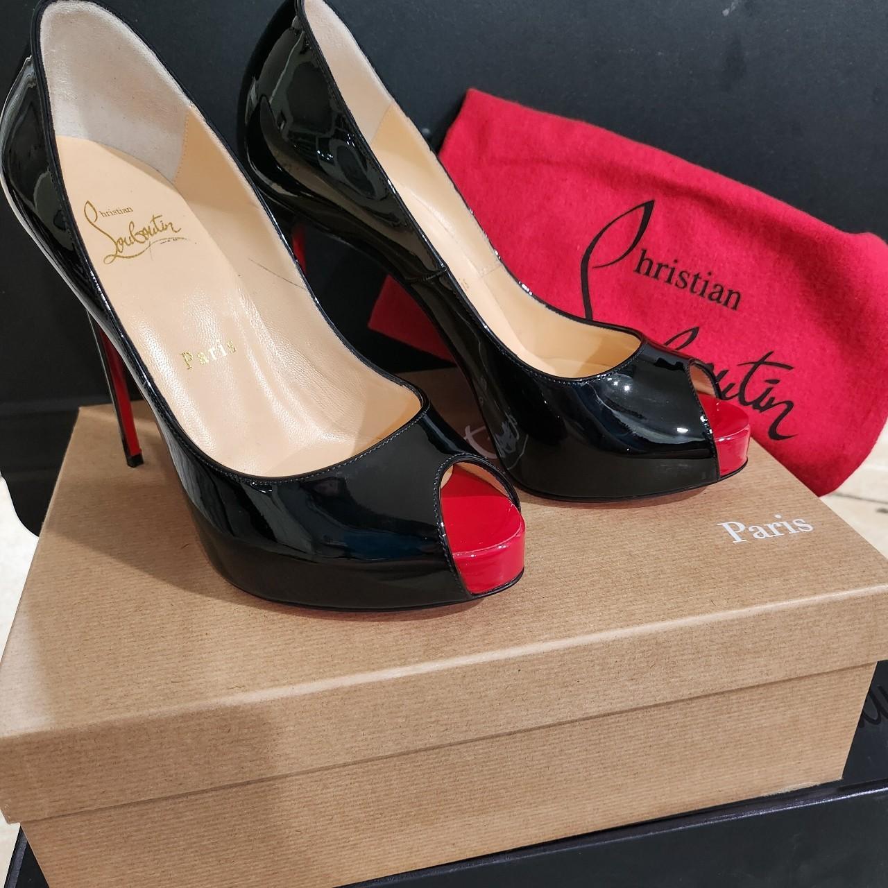 Christian Louboutin Very Prive Black Red Patent